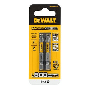 Ponteira Bits Phillips PH2 MaxFit Ultra 50,8mm 2 Peças Dewalt DWAF2PH2-2H