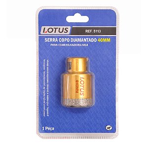 Serra Copo Diamantada 40mm para Esmerilhadeira Porcelanato Lotus 5113