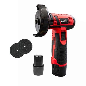 Mini Esmerilhadeira Lixadeira Angular 3'' 75mm 12V Brushless com 2 Baterias Carregador Bivolt e Maleta Lotus 1771