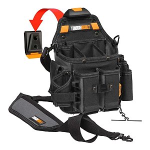 Bolsa para Eletricistas com Alça de Ombro e Cliptech 21 Bolsos Toughbuilt TB-CT-114