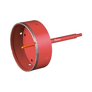 Serra Copo Diamantada 150mm com Haste e Pino Guia Cortag