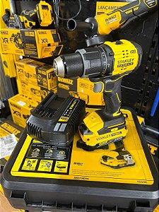 Parafusadeira/Furadeira com Impacto 1/2" 2 Baterias 2Ah 20V Max* 65Nm Brushless com Maleta Stanley SBD716D1K-BR