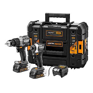 Combo Dewalt McLaren Parafusadeira e Furadeira de Impacto 20V Brushless Tstak DCK200ME2GT-BR