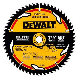 Disco Lâmina de Serra Circular Elite Series™ 7.1/4" 184mm x 5/8'' x 60 Dentes Dewalt DWAW71460