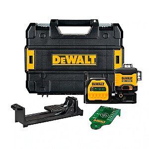Nível a Laser à Bateria 70 Metros 360º 3 Linhas Verdes 12V/20V Dewalt DCLE34030GB (Sem Bateria e Sem Carregador)