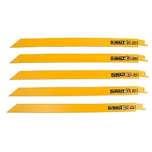 Lâmina de Serra Sabre para Metal 12'' 305mm 5 Peças Dewalt DW4838