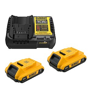 Kit 2 Baterias 20V Max* 2Ah e Carregador 4Ah Bivolt Dewalt DCB203C2-BR