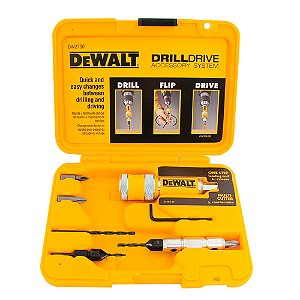 Kit Troca Rápida para Furar e Parafusar com 8 Peças Dewalt DW2730