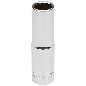 Soquete Longo Estriado Aço Cr-V Cromado 1/2'' 11mm Stanley 4-86-419