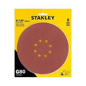 Lixa Grão 80 Lixadeira Girafa 225mm Stanley STA0080WS Unidade