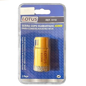 Serra Copo Diamantada 30mm para Esmerilhadeira Porcelanato Lotus 5110