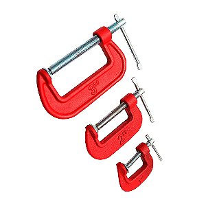 Jogo de Grampos Tipo C Sargento 1'' 2'' 3'' Polegadas Lotus 3890