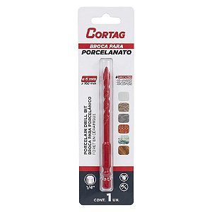 Broca para Porcelanato 6mm x 1/4'' Cortag 63061