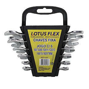 Jogo de Chaves Fixa 6 Peças 6mm a 17mm Lotus 4247