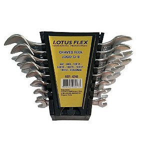Jogo de Chaves Fixa 8 Peças 6 x 22mm Lotus 4248