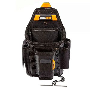 Bolsa Coldre Porta Ferramentas para Eletricista com Cliptech 13 Bolsos Toughbuilt TB-CT-34