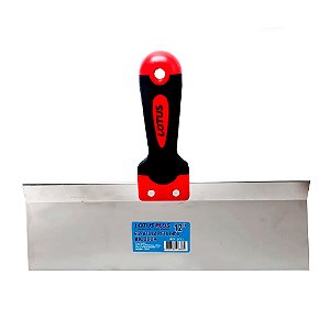 Espátula Retangular de Aço Inox Cromada para Drywall 12'' 30,5cm Lotus 8722