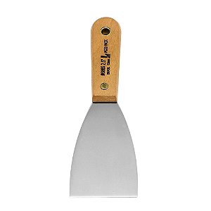 Espátula Multiuso de Aço Inox Cromado com Cabo de Madeira 6cm Lotus 6865