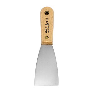 Espátula Multiuso de Aço Inox Cromado com Cabo de Madeira 2'' 5cm Lotus 6864