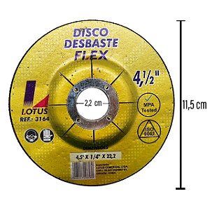 Disco de Desbaste 4.1/2'' 115mm x 22.2mm Lotus 3164