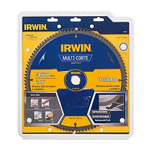 Disco Lâmina de Serra Multi Corte Aluminio Madeira MDF 14 Polegadas 350mm x 30mm x 100 Dentes Irwin 1863686