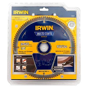 Disco Lâmina Multi Corte de Serra Aluminio Madeira MDF 10 Polegadas 250mm x 30mm x 100 Dentes Irwin 363021LA