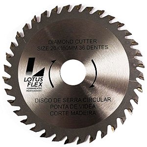 Disco Lâmina de Serra Circular para Madeira 7.1/4" 180mm x 20mm 36 Dentes Lotus 3918