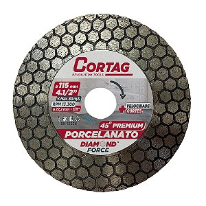 Disco Diamantado para Chandro 45º Tipo Colméia 115mm x 22,2mm Cortag 62795