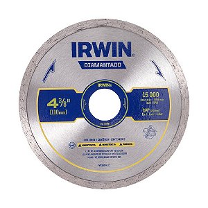 Disco Diamantado Contínuo Porcelanato 110mm x 20mm Irwin IW13891