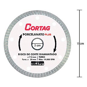 Disco Diamantado Plus para Porcelanato Cortag 61314