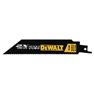 Lâmina de Serra Sabre Bimetal Alto Rendimento 6'' 150mm x 14TPI Dewalt Long Life 2X DWA4186 Avulsa
