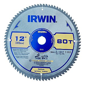 Disco Lâmina Multi Corte Alumínio Madeira MDF 12 Polegadas 300mm x 30mm x 80 Dentes Irwin 15179