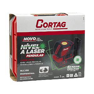Nível a Laser à Bateria 20 Metros Verde com Maleta Cortag NLC818