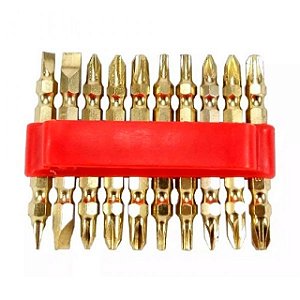 Jogo de Ponteiras Diversas Duplas 65mm 1/4'' 10 Peças CRV Lotus 5401