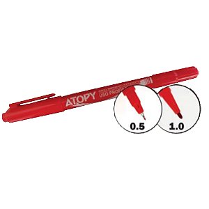 Caneta Marcador Permanente Vermelho 0.5/1.0 Atopy Unidade