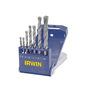 Jogo de Brocas para Concreto com Estojo 7 Peças 3 a 10mm Irwin 891507