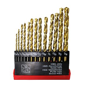 Jogo de Broca Aço Rápido Ferro e Aço 13 Peças 2mm a 8mm Lotus 5961