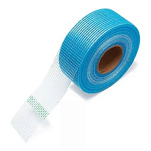 Fita Telada Auto Adesiva Drywall Gesso 48mm x 100 Metros Azul Drytape Ancora