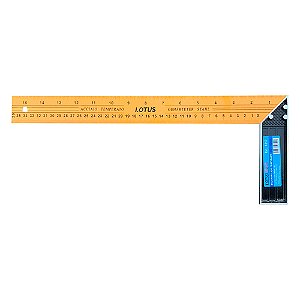 Esquadro em Aço com Régua para Marceneiro 16'' 40cm Lotus 4317