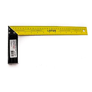 Esquadro em Aço com Régua para Marceneiro 14'' 35cm Lotus 4316