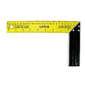 Esquadro em Aço com Régua para Marceneiro 10'' 25cm Lotus 5291