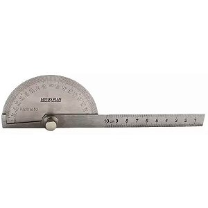 Transferidor de Grau 0 à 180 Graus em Inox Lotus 3850