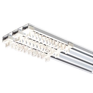 Kit Trilho Suíço Deslizante Triplo Branco Schuanka