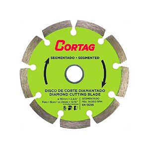 Disco de Corte Diamantado Segmentado 110mm x 20mm Cortag 60973