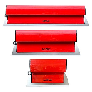 Kit Jogo 3 Desempenadeiras de Inox para Massa Corrida Berox 25cm 40cm 60cm Lotus