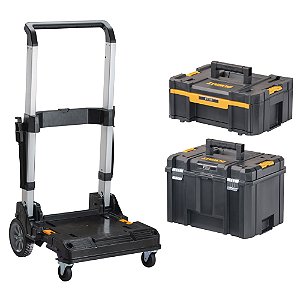 Kit Carro Ajustável Tstak® com 2 Caixas Organizadoras Profunda com Gaveta Profunda DeWalt