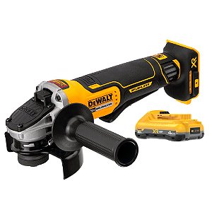 Kit Esmerilhadeira Angular 5'' 20V Brushless + 1 Bateria 20V Max* XR Powerpack 4Ah Dewalt DCG413