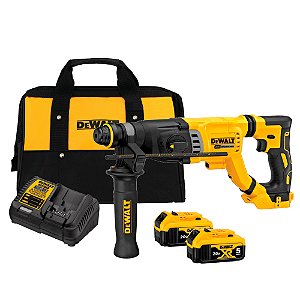 Kit Martelete Perfurador Rompedor Sds Plus 20V Max* XR 3,0J Brushless + 2 Baterias 20V Max* 5Ah XR + Carregador Dewalt