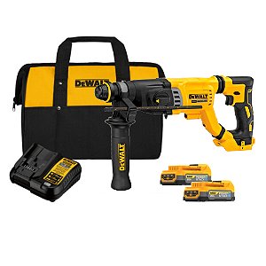 Kit Martelete Perfurador Rompedor Sds Plus 20V Max* XR 3,0J Brushless + 2 Bateria 20V Powerstack 1.7Ah Carregador Dewalt