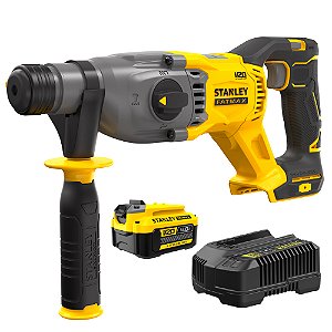 Kit Martelete Perfurador/Rompedor Sds Plus 2 Bateria 20V 4Ah Carregador SC200-BR FatMax Brushless Stanley SBH900